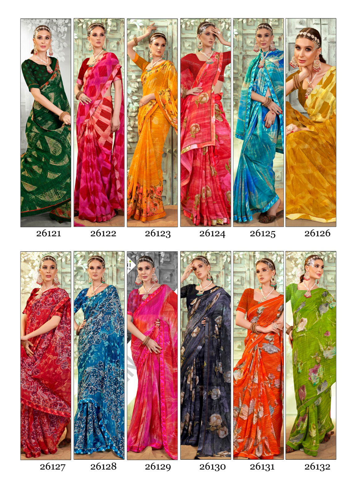 Priyanshi By Vallabhi Readymade Blouse Georgette Sarees Wholesale Online